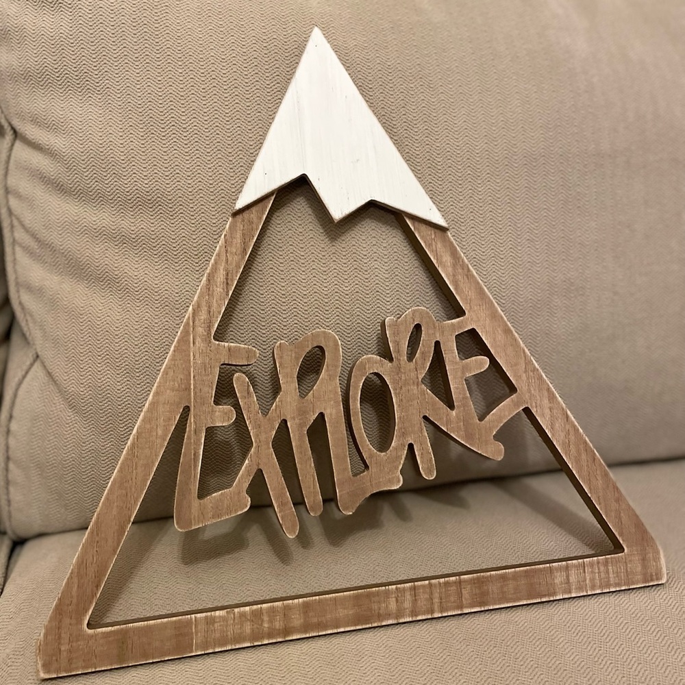 “Explore” kid room sign